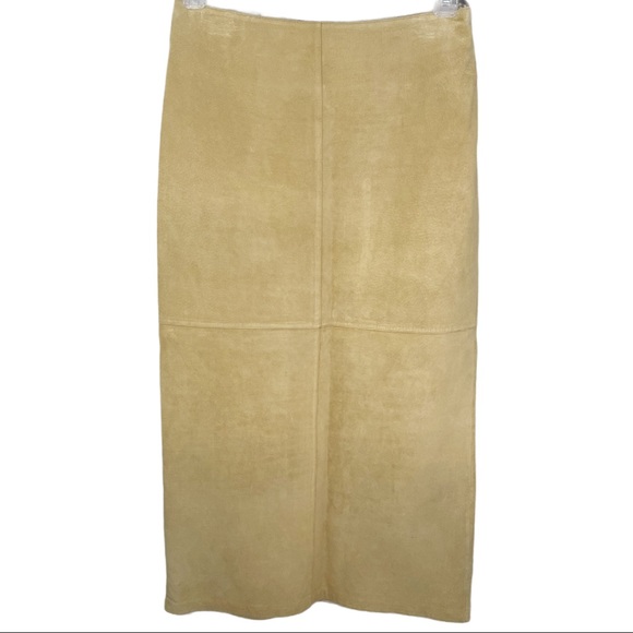 346 Brooks Brothers- Carmel 100% Leather Skirt 10 - Picture 3 of 5